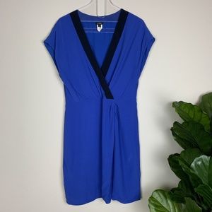 J. Crew (Black Label) Blue/Black Dress Size 8